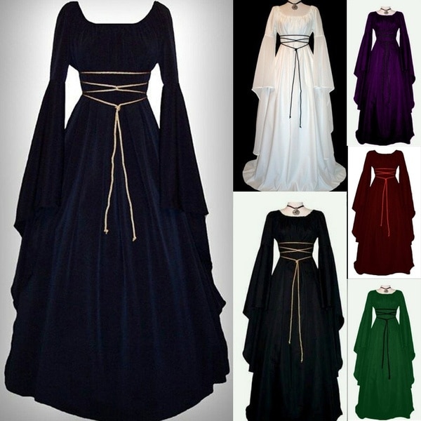 Retro Long Wedding Gown [Best Price] – Viking Clothing