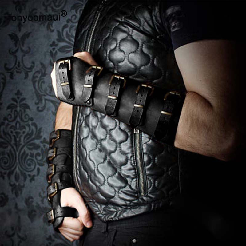 Leather Arm Bracer with Buckle [Best Price] – Viking Clothing